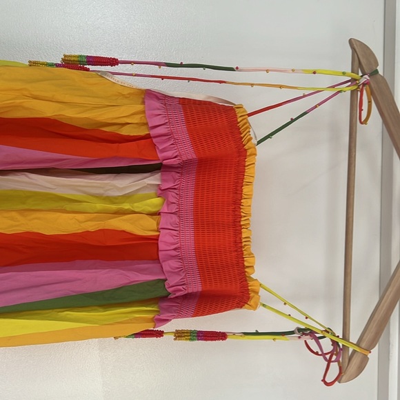 NWT Farm Rio Anthropologie neon summer striped sundress - XS - Picture 7 of 9